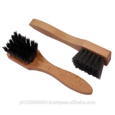 Small Shoe Cleaning Brush with a wood base